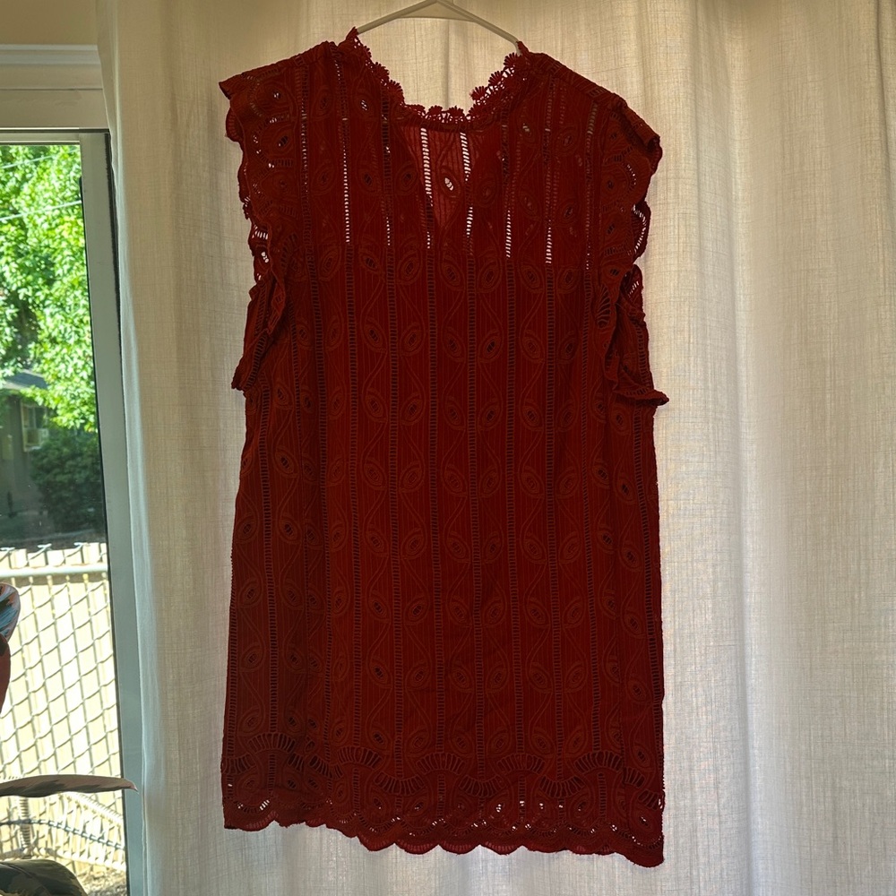 Tularosa Red Lace Mini Dress